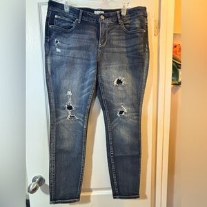 Bootlegger Distressed Jeans Sz 34x30
